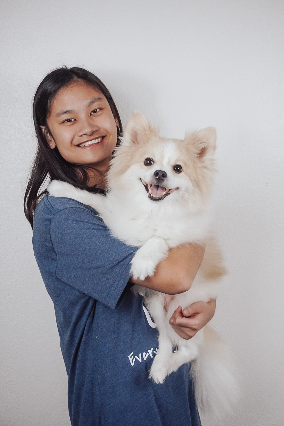 4.2 oz Triblend Unisex Next Level Indigo T-shirt with screen-printed Every Dog Has its Day self-designed Pomeranian graphic - Image 13